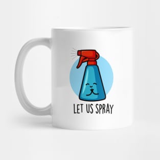 Let Us Spray Cute Praying Spray Bottle Pun Mug